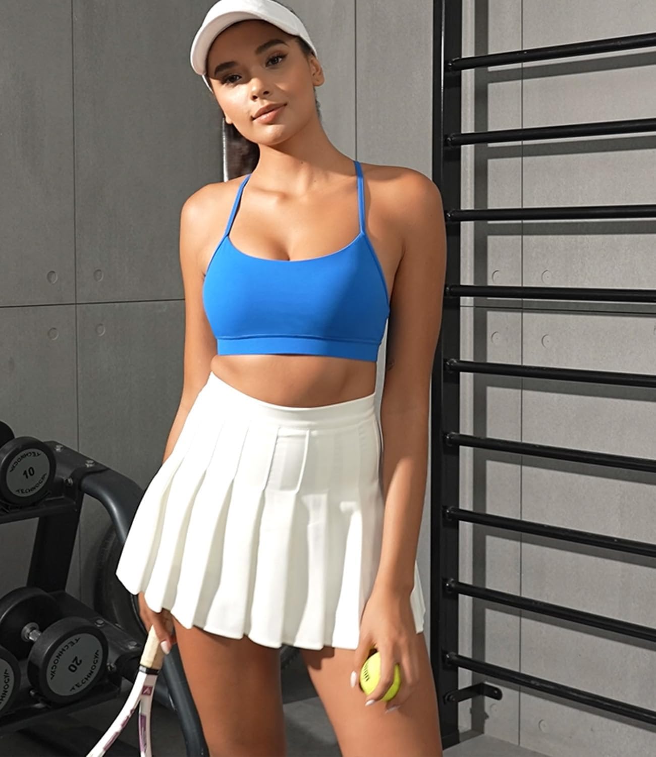 Detalle de wirarpa Damen Sport BH gepolstert ohne Bügel mit Y-Rücken – atmungsaktiver Yoga-Top