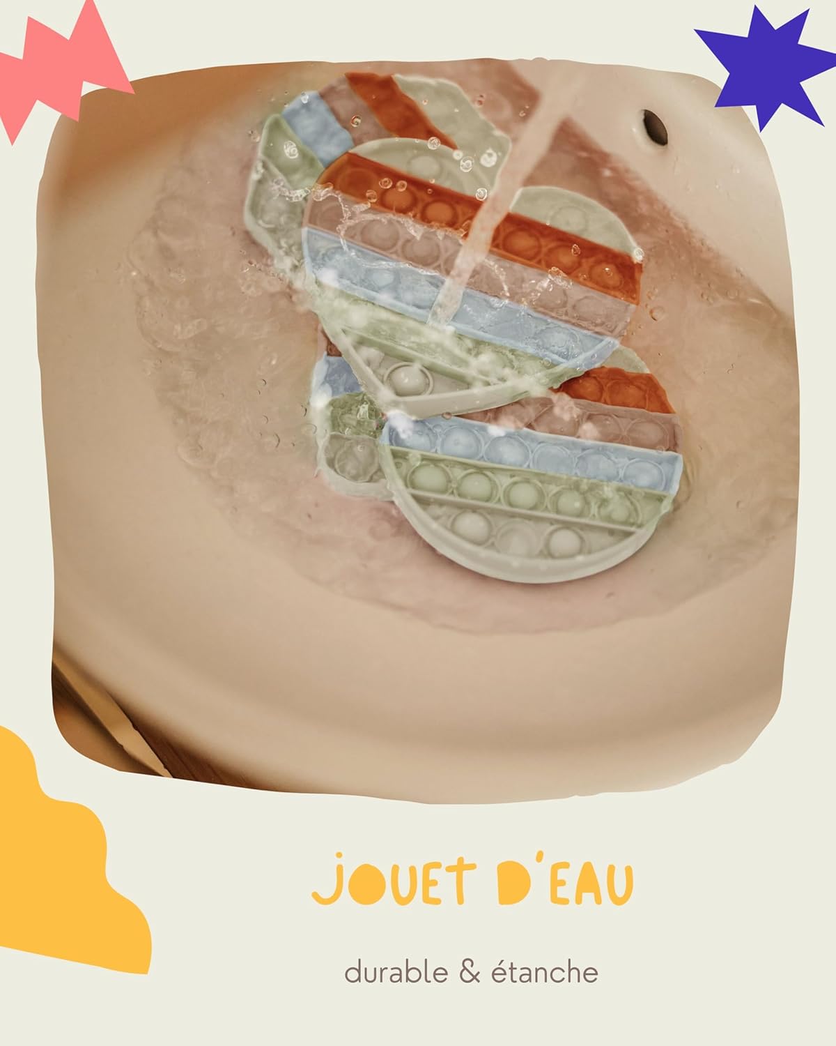 Detalle de Pop on It pour Les Enfants | Set Cadeau 4 pièces Pastel Pop Bubble – Poppets en Silicone Haute Qualité