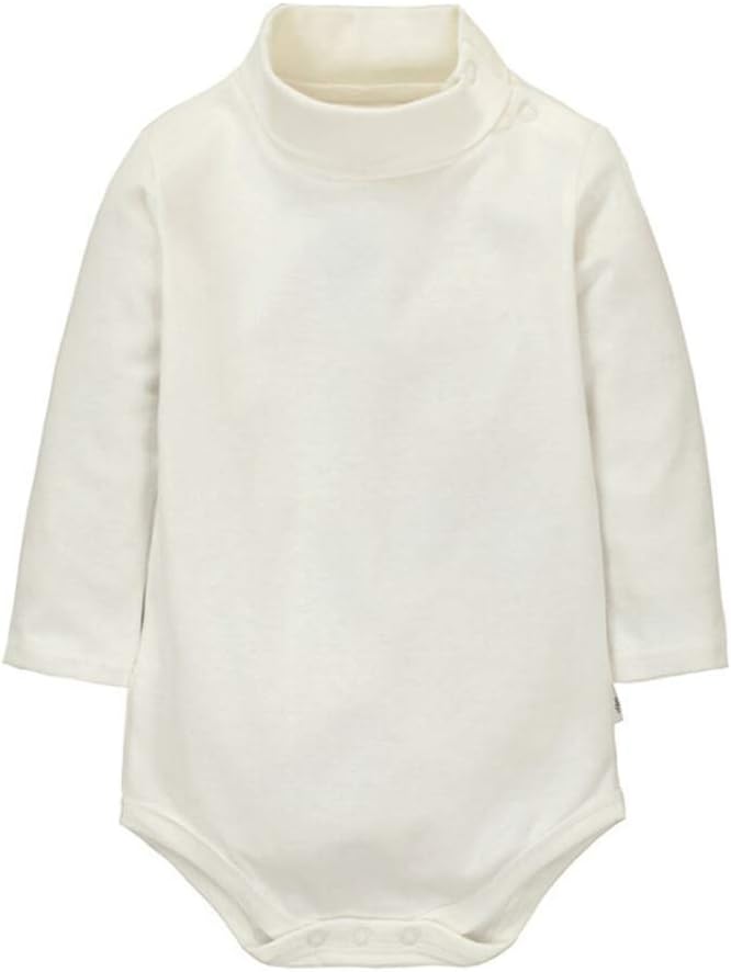 Detalle 2 de CuteOn Baby Solid Colour Turtleneck Cotton Bodysuit Jumpsuit