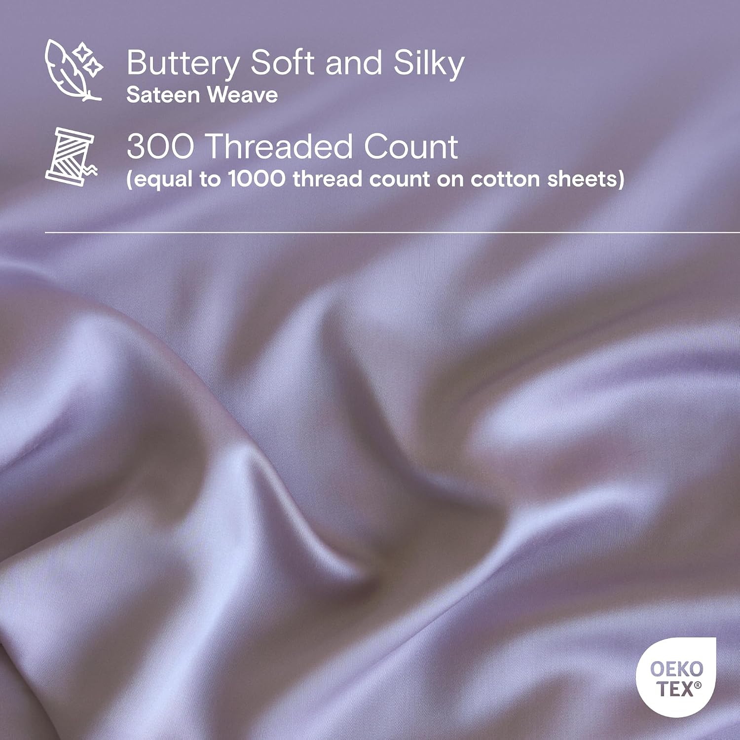 Thumbnail 2 de DOZ Sheet Set: 100% Bamboo Viscose, Organic, Cooling Luxury (Lavender, Twin XL)