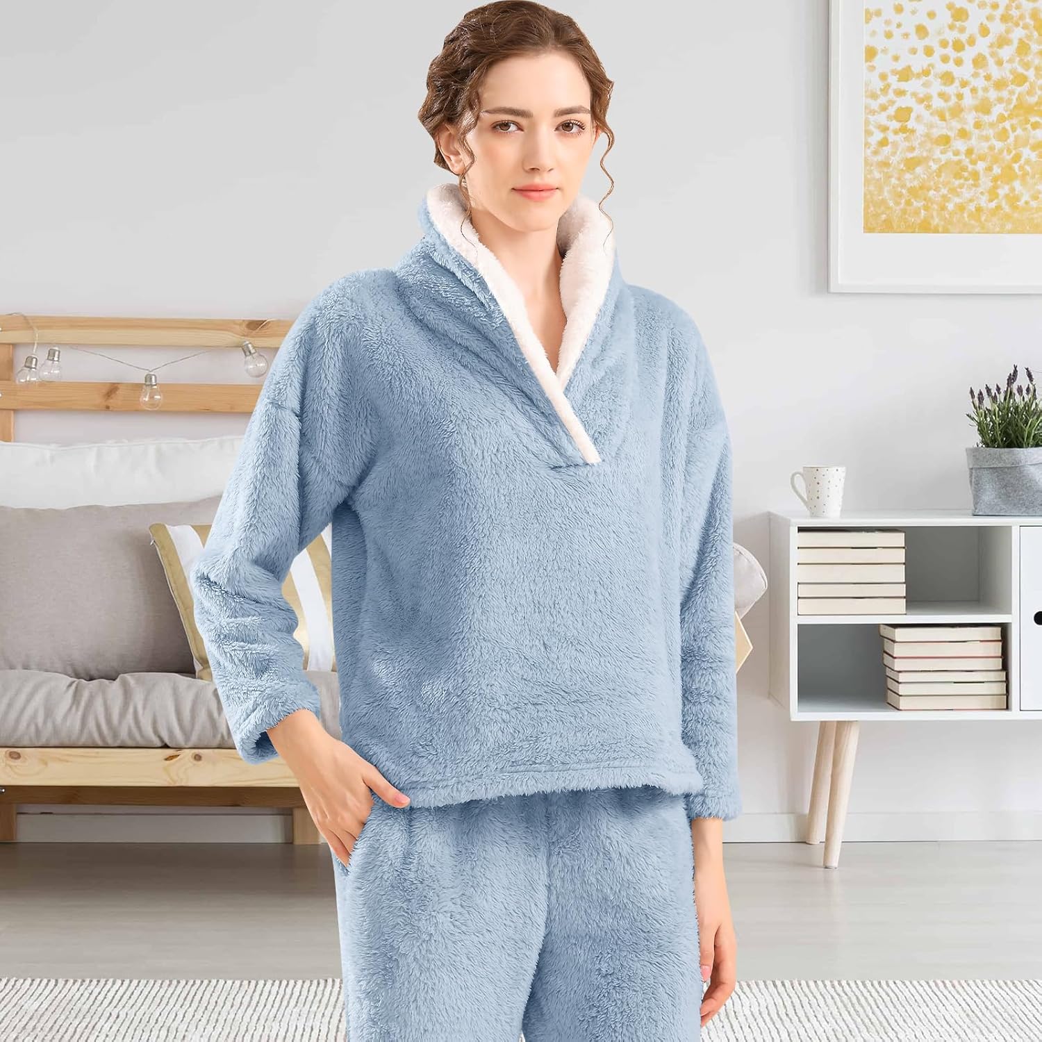 Thumbnail 1 de BOSECETA Fluffy Pajamas 2-Piece Set