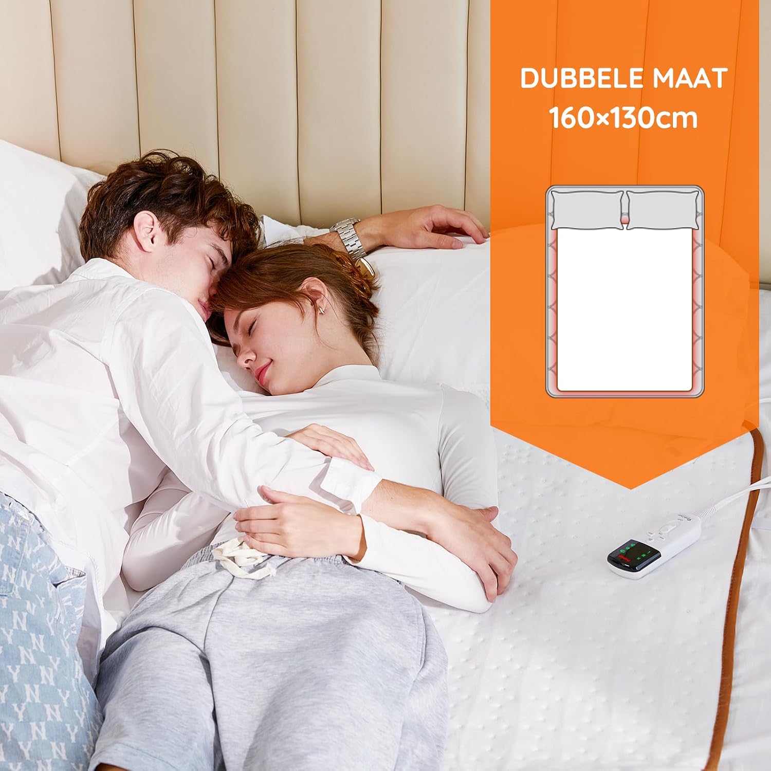 Thumbnail 6 de Mia&Coco UB42B-M-C-02 Luxe elektrische onderdeken 160 x 130 cm