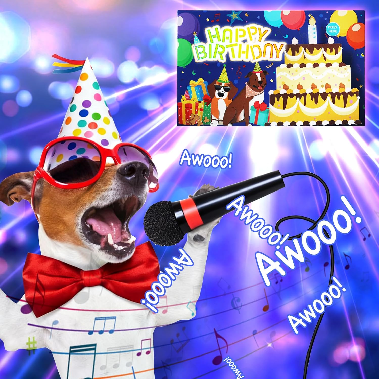 Thumbnail 5 de Cartes d’anniversaire Invrstne pop-up avec chien mignon et son surprise