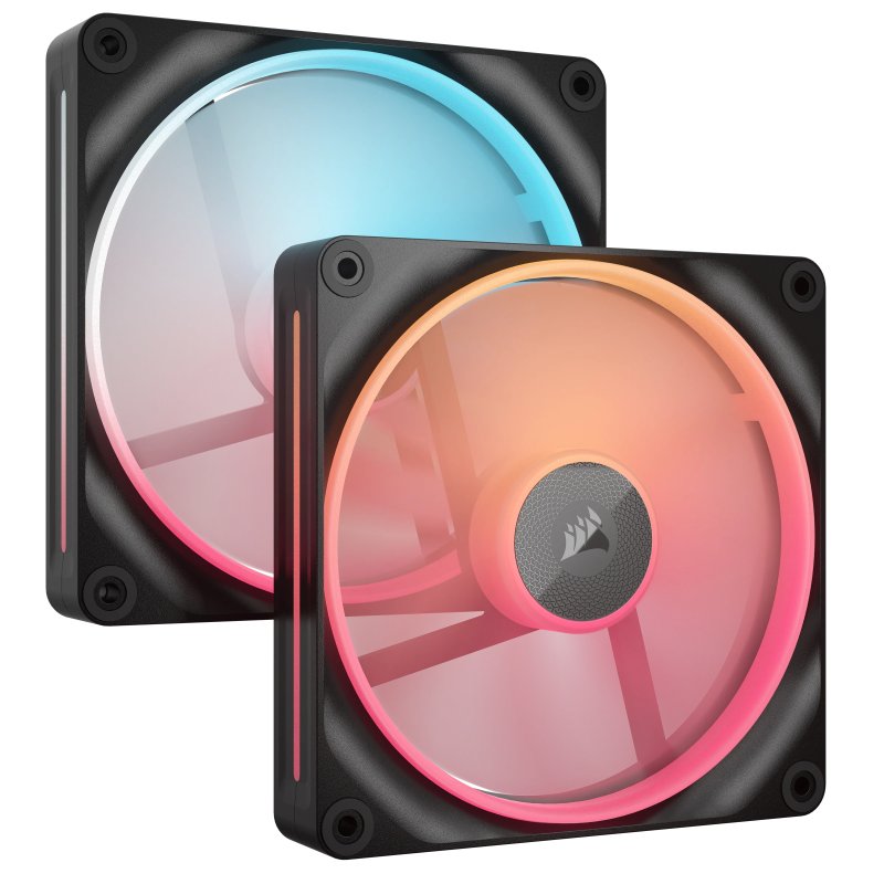 Detalle de Corsair iCUE LINK LX140-R RGB Pack Doble Ventilador Suplementario PWM 140mm – Negro