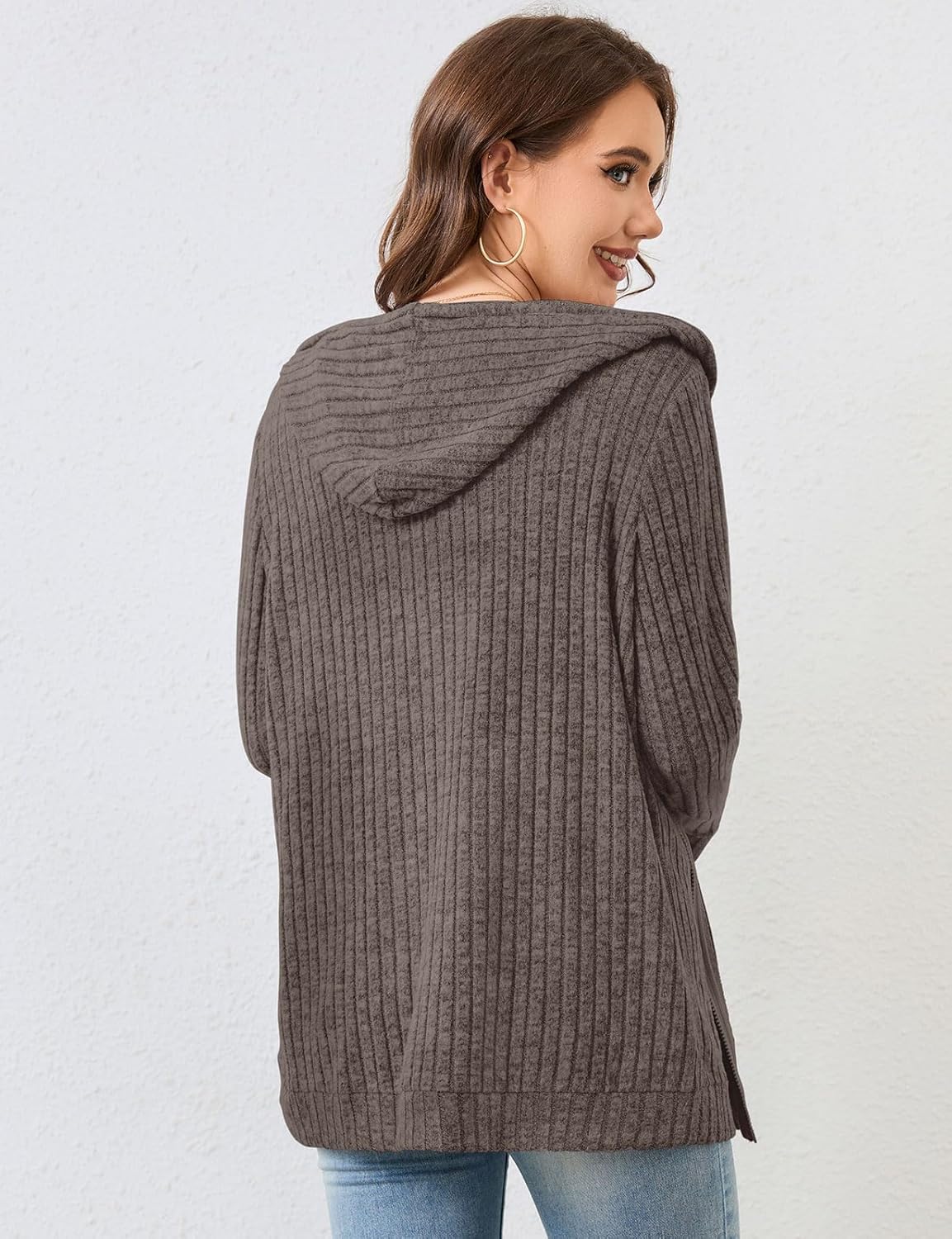 Thumbnail 1 de Flikity Womens Cardigans Zip Up Hoodies with Large Pockets – Lightweight Casual Jacket