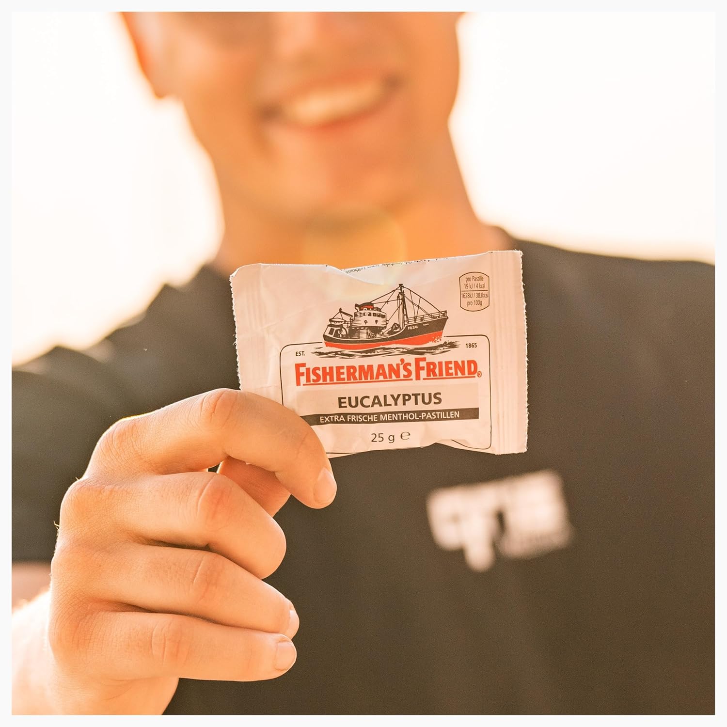 Detalle de Fisherman’s Friend Eucalyptus – 24er Vorratsbox, Eukalyptus & Menthol, vegan, 24 x 25 g