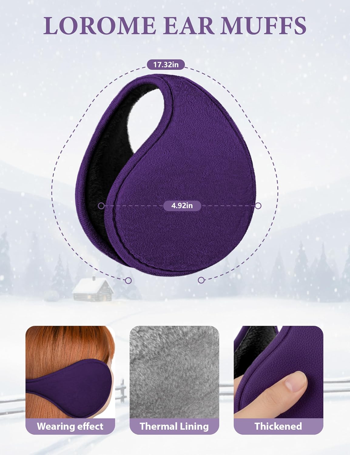 Detalle de LOROME Winter Hat, Scarf, and Gloves Set, Acrylic