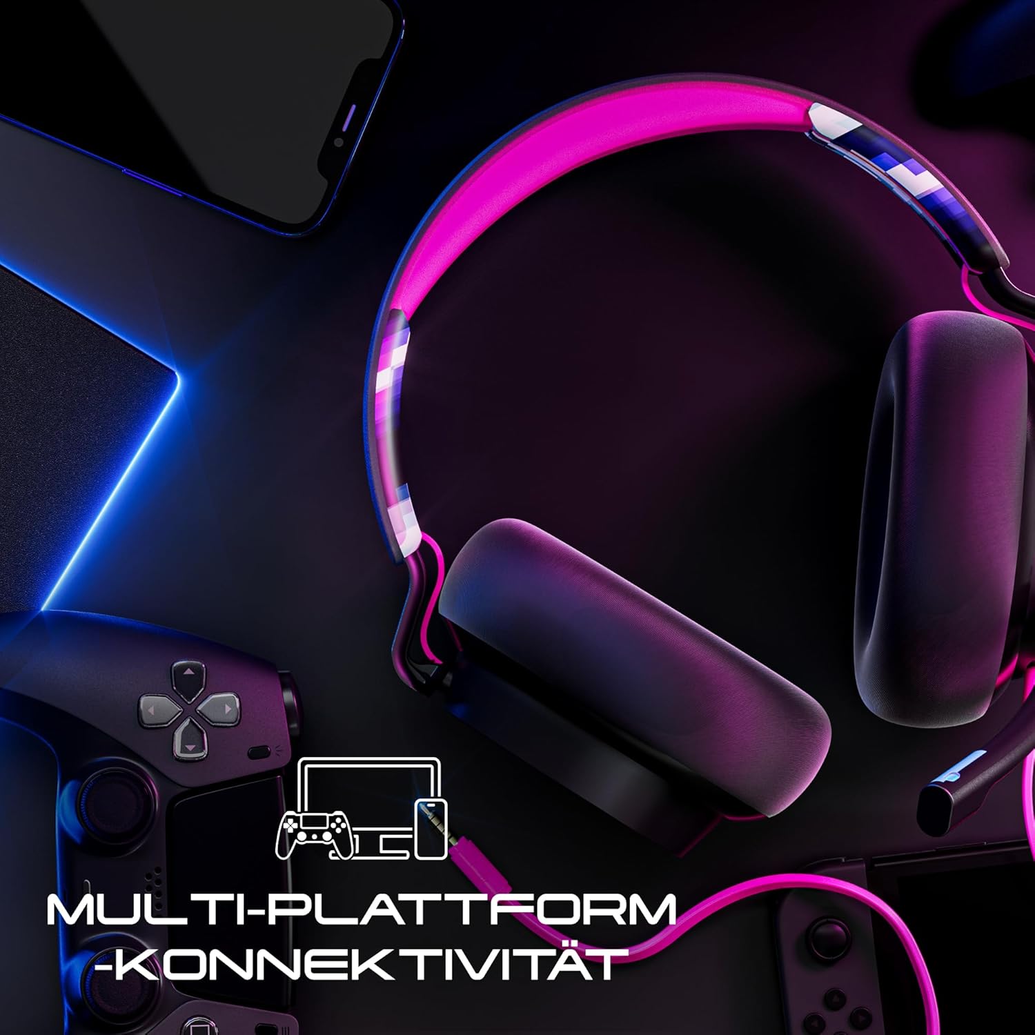 Thumbnail 5 de Skullcandy SLYR Pro kabelgebundenes Gaming-Headset (Multi-Platform) mit KI-Mikro – Schwarz