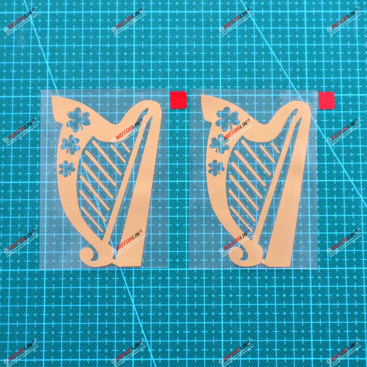 Detalle de Irish Celtic Harp vinyl decal, 4-inch