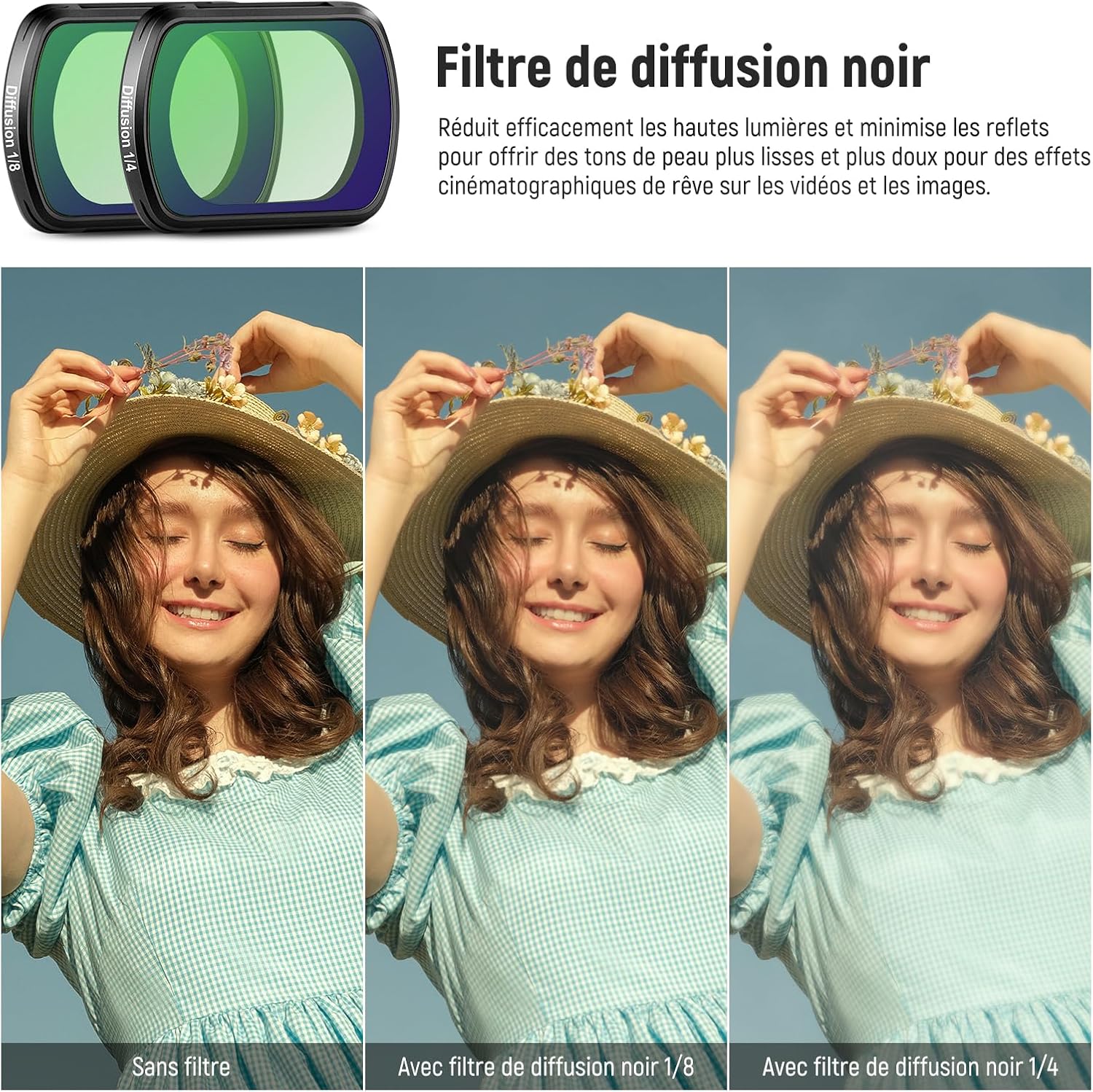 Thumbnail 6 de NEEWER pack de 16 filtres ND pour DJI Osmo Pocket 4 et Pocket 3 (ND8 à ND1000, CPL, UV, FL-B06)