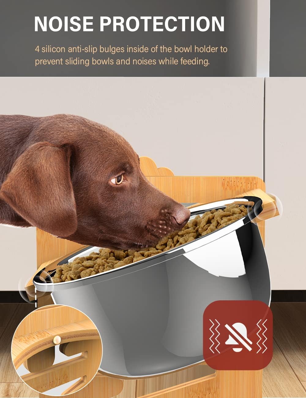 Detalle 1 de Vantic Vantic dog bowls, 8 height settings