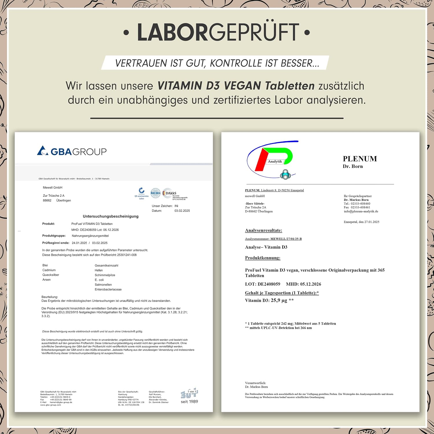 Thumbnail 4 de Vitamin D3 VEGAN 1000 IE 365 Tabletten