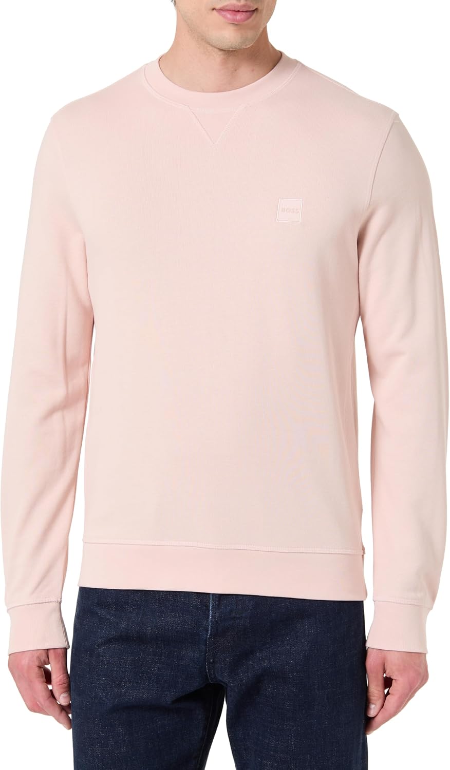 Detalle de BOSS Hommes Westart Sweat Relaxed Fit en Coton avec Patch Logo
