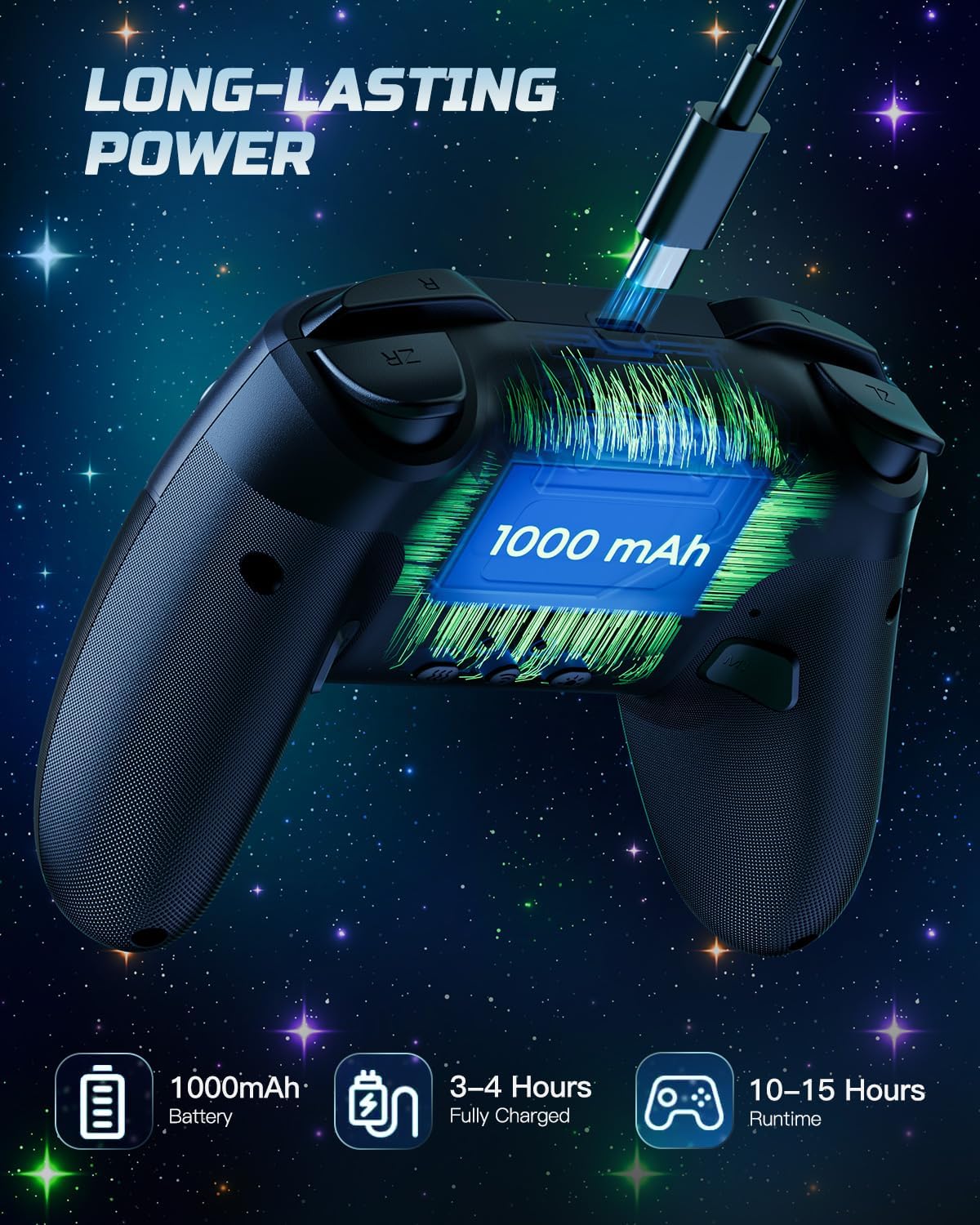 Detalle 2 de VOYEE Pro Controller 1000 mAh