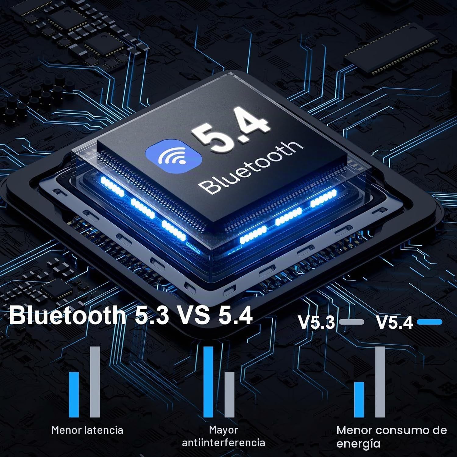 Detalle de Donerton Auriculares Inalámbricos Bluetooth 5.4 HiFi Estéreo — 48 h de autonomía