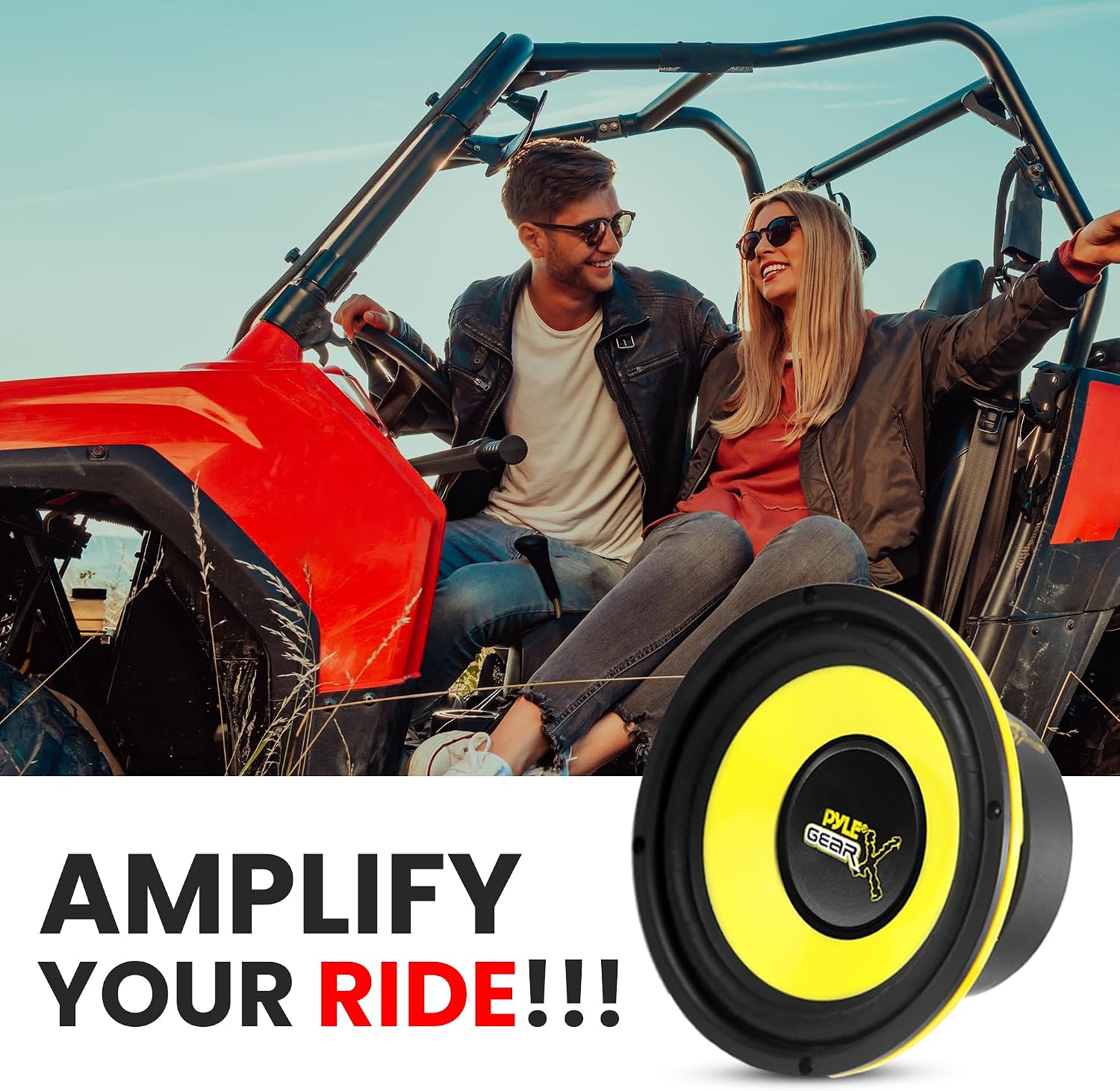 Thumbnail 5 de Pyle 16.5 cm Mid Bass Woofer Speaker System – 300W Peak, 4Ω, Yellow