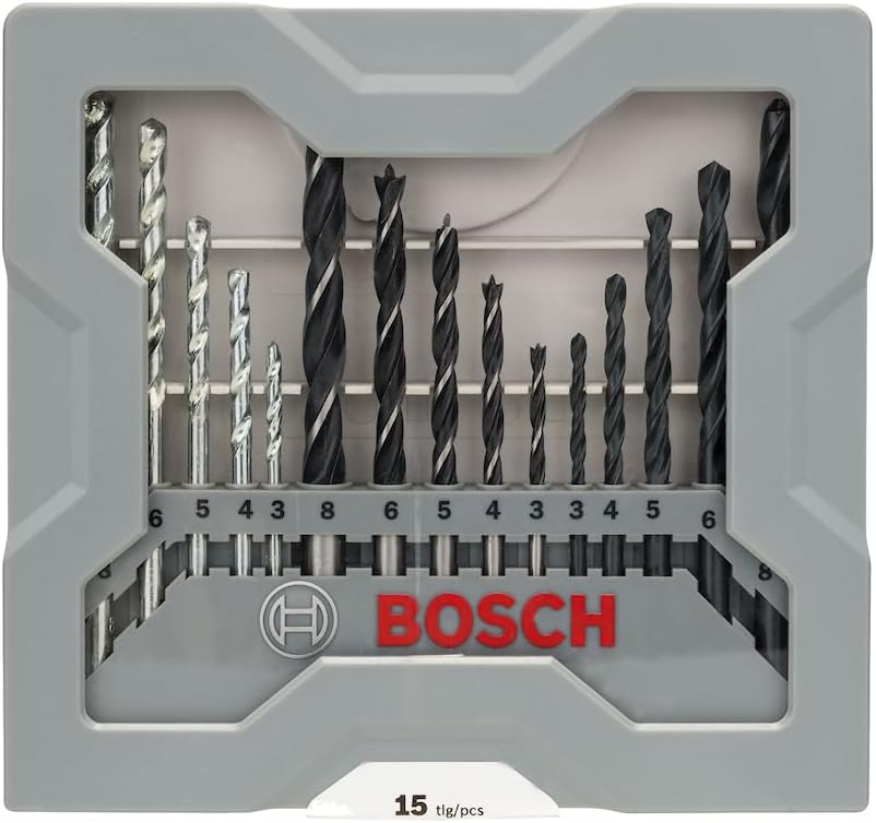 Thumbnail 1 de Bosch 15-tlg. Bohrer-Set für Holz, Stein und Metall – Ø 3–8 mm