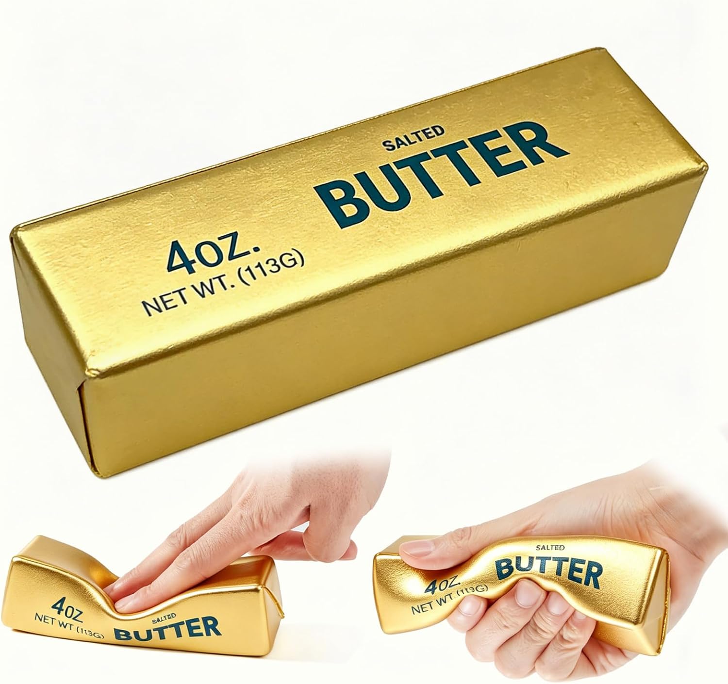Thumbnail 6 de XQOQO Butter Squishy: Soft Slow Rising Butter Stick Fidget Toy (Yellow)