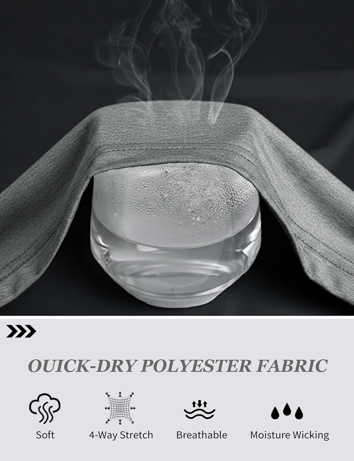 Thumbnail 2 de Wayleb Maglietta Sportiva Uomo traspirante in tessuto tecnico elastico per palestra e corsa (maniche corte)