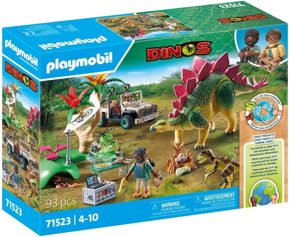 Detalle de PLAYMOBIL Dinos 71523 Campo Base con Dinosauri: esplorazione, accessori e avventura per bambini dai 4 anni