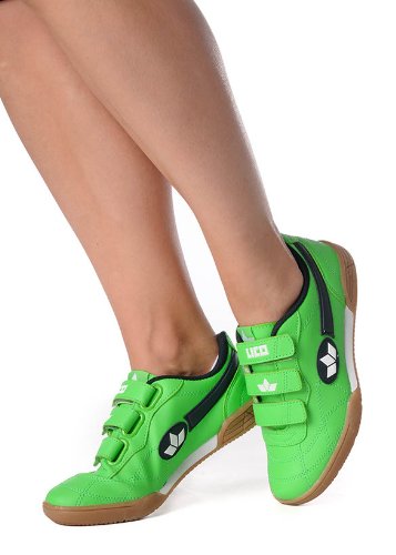 Detalle de Lico Bernie V Hallenschuhe für Kinder – Grün Marine Weiß, 37 EU