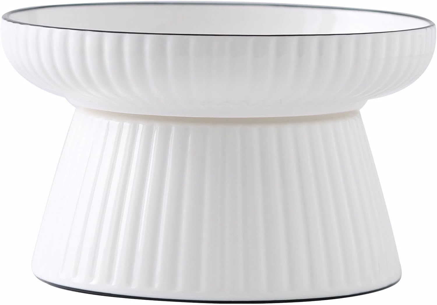 Thumbnail 5 de PlushPlumage Elevated Cat Bowl – raised ceramic anti-vomit dish with non-slip base