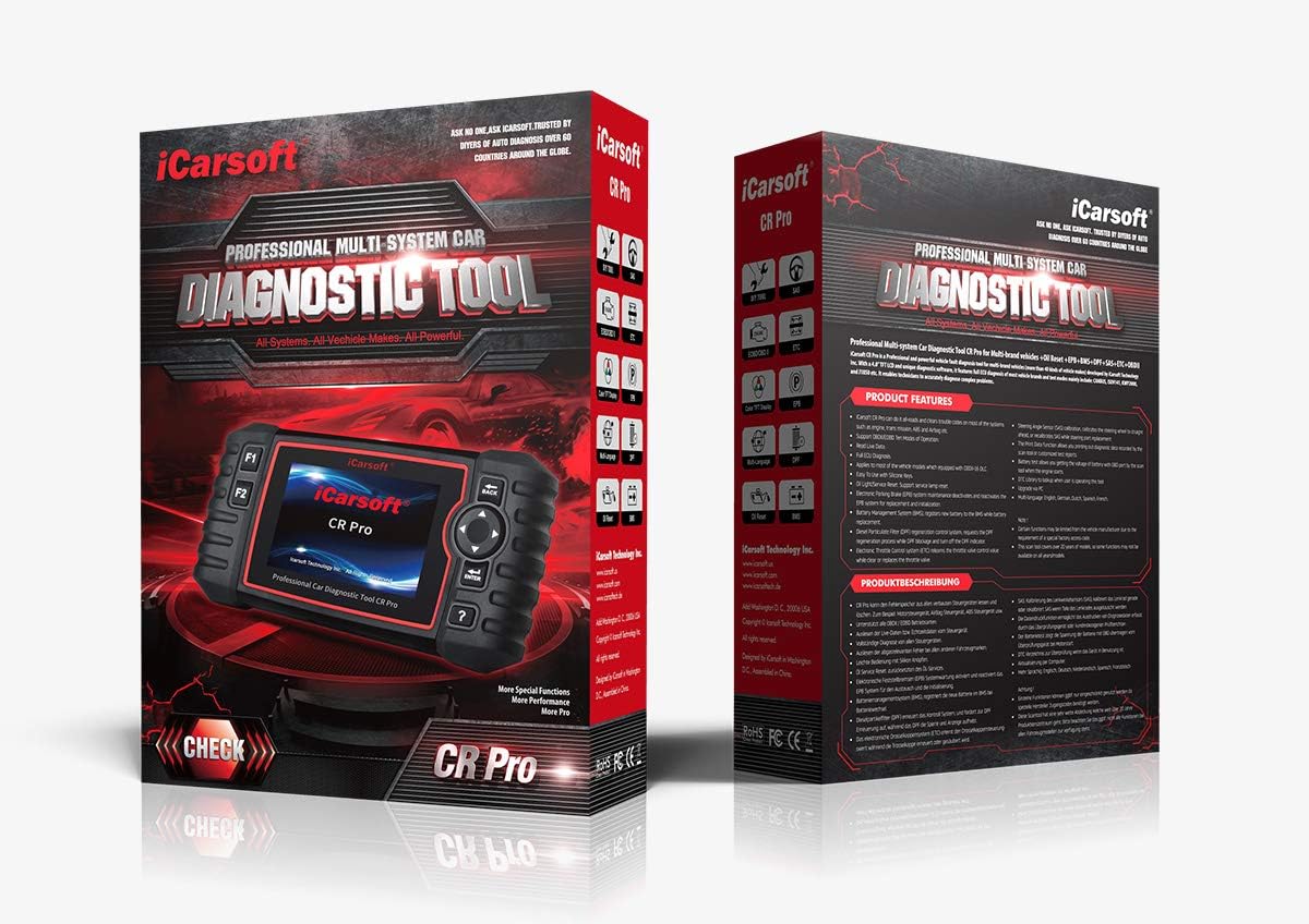 iCarsoft CR Pro – urządzenie diagnostyczne OBD II z ekranem 4 cale