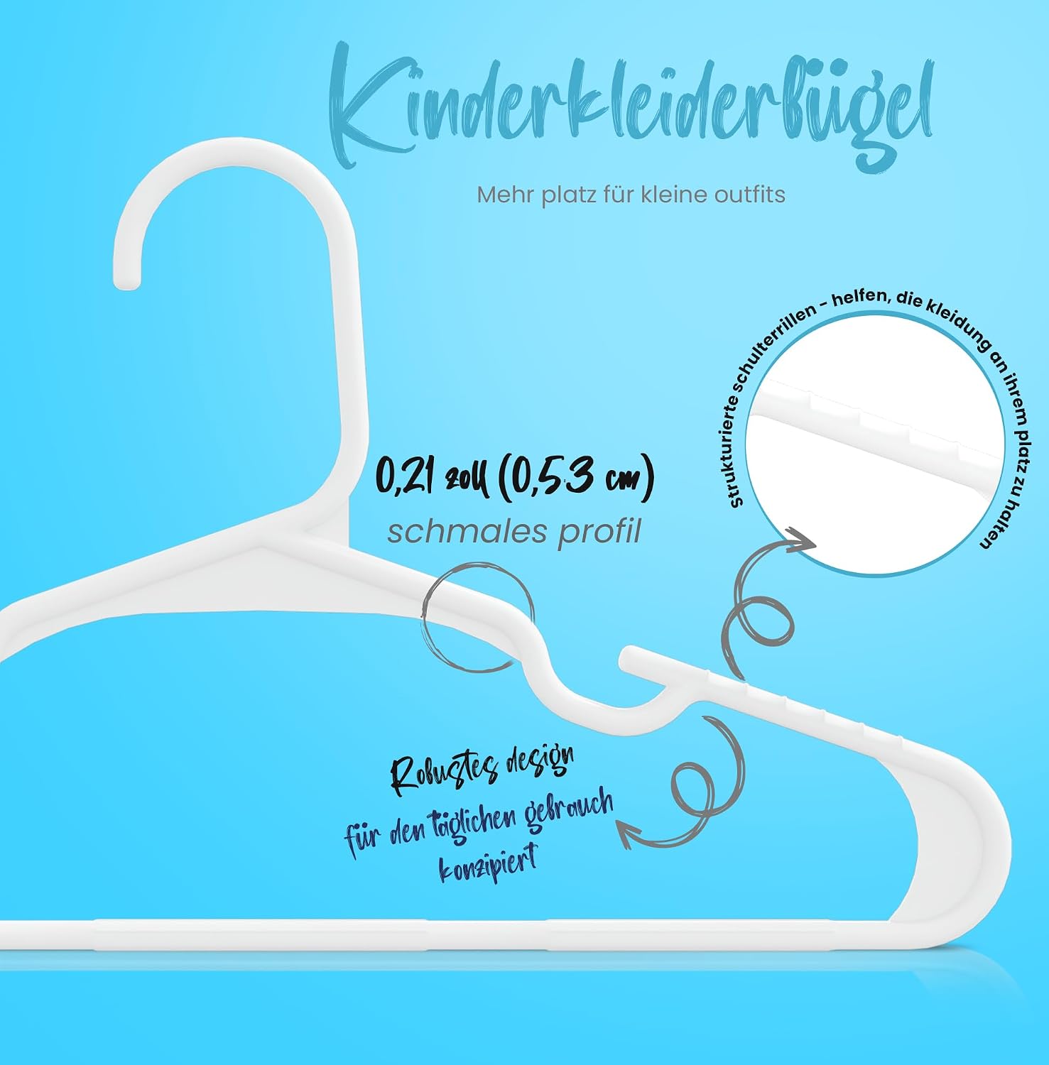 Detalle de Kinderkleiderbügel 40er Pack 11,5 Zoll