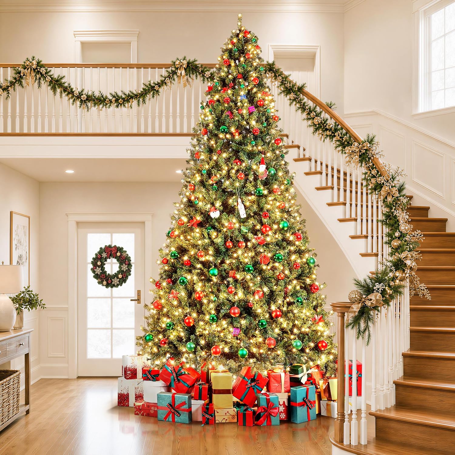 Thumbnail 6 de Yaheetech YHM-1500(0.36A) 12-Foot Pre-Lit Christmas Tree, 1,500 Lights