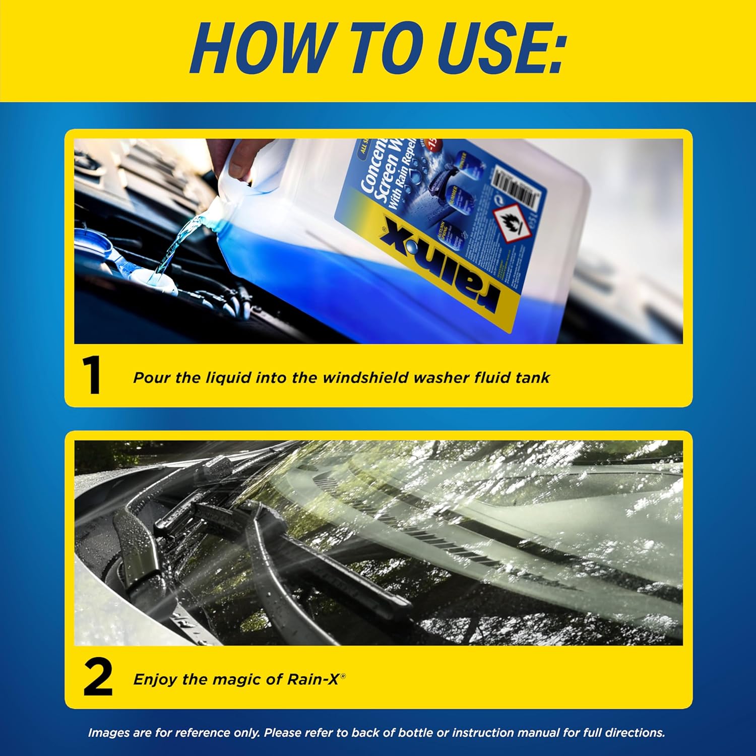 Thumbnail 3 de Rain-X Concentrated Screenwash with Rain Repellent – Superior Visibility & Protection for All Seasons (5L)