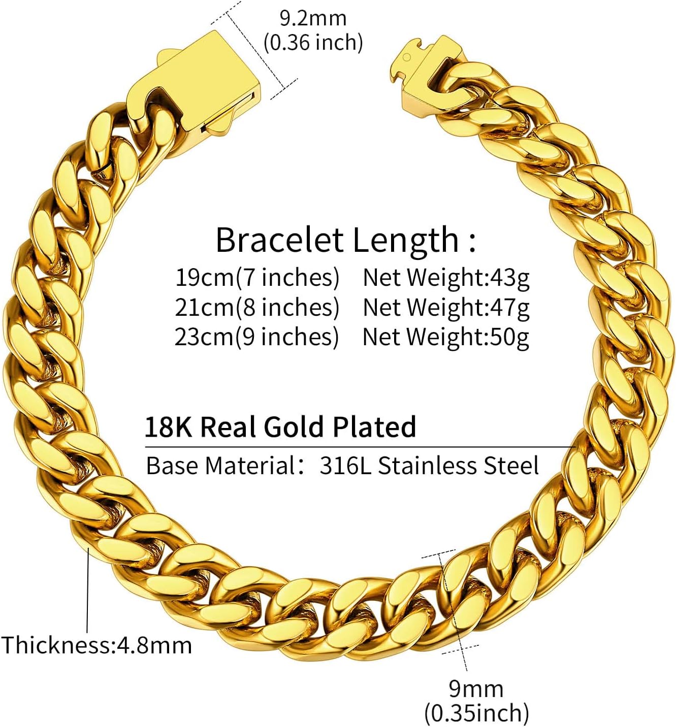 Thumbnail 5 de ChainsHouse Gourmette 19 cm Maille Cubaine