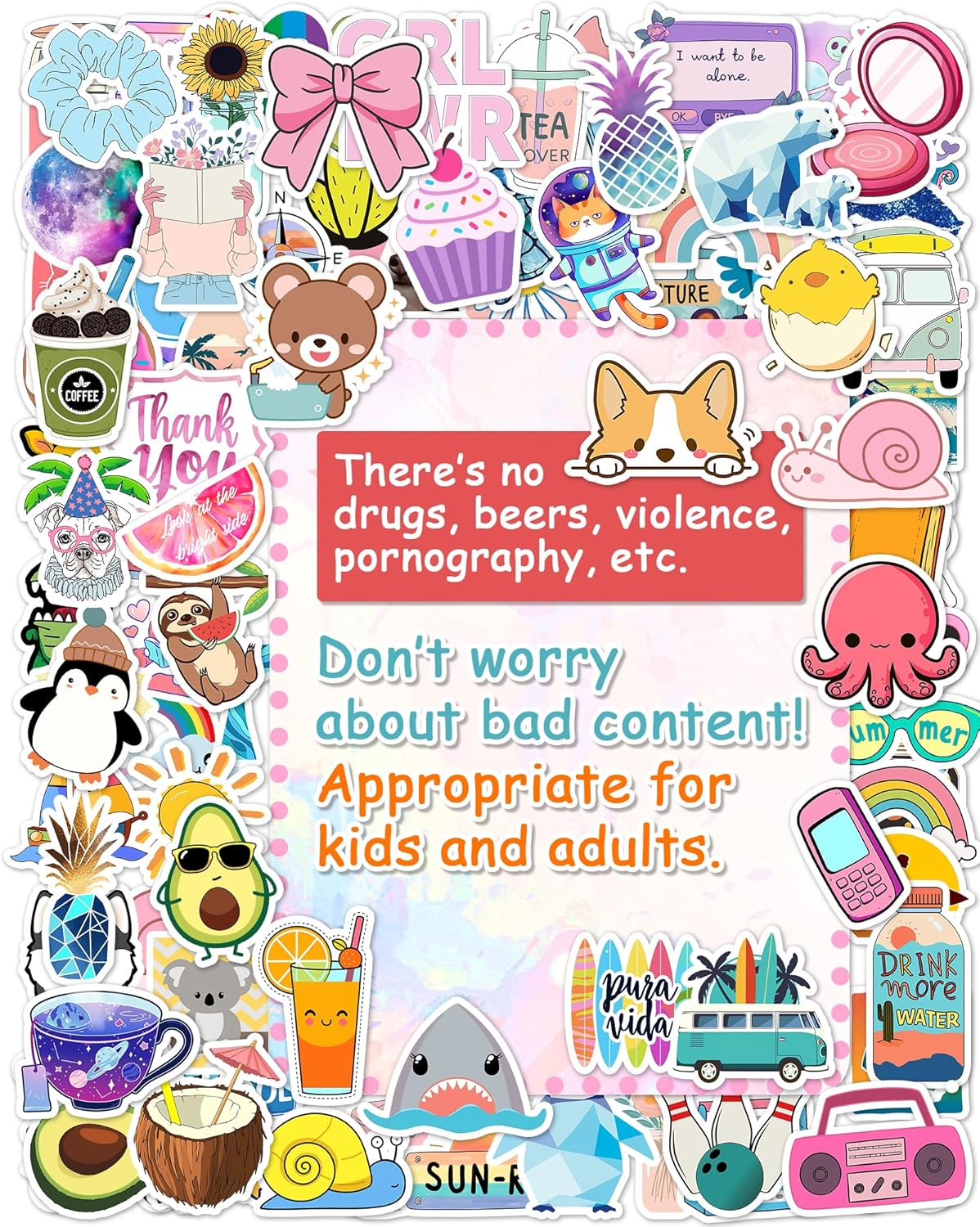 Thumbnail 4 de Greingways Sticker Pack 300 Water Bottle Stickers 🎨