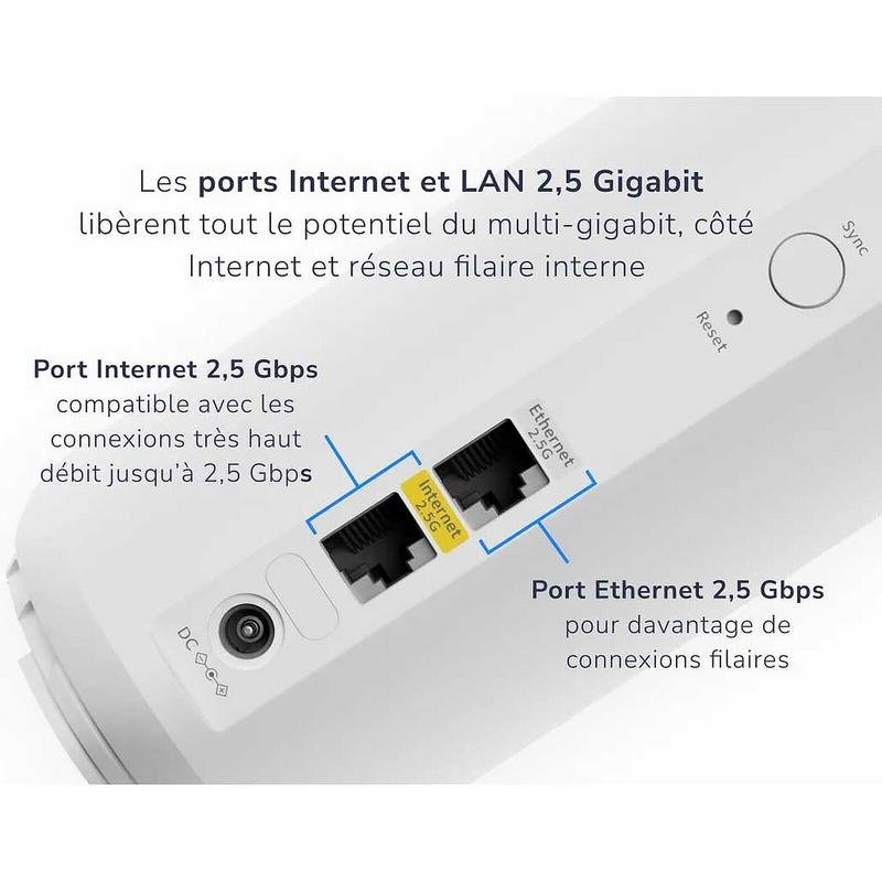 Detalle de Netgear Orbi 2 Nodos: WiFi 7 de 3500 Mbps para 240 m²
