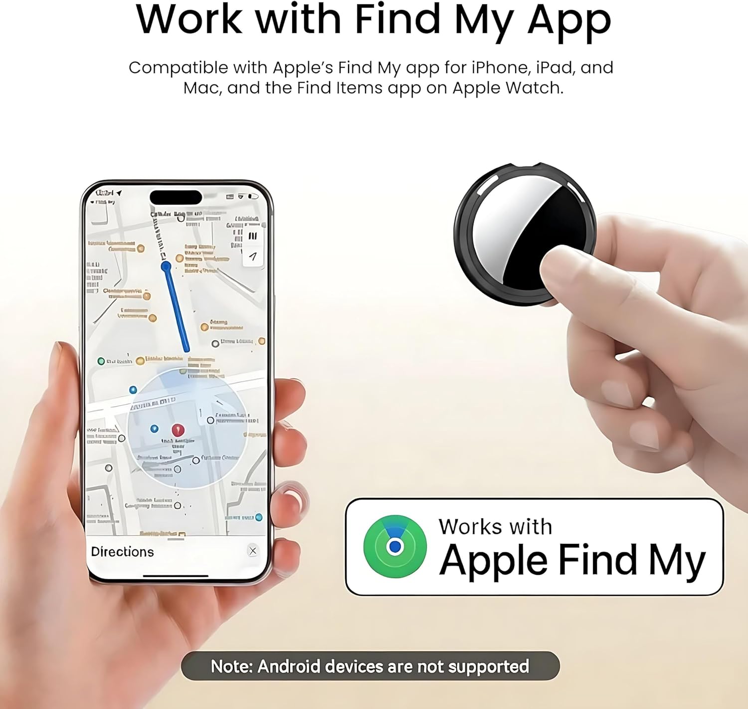 Detalle de 4 Pack Tracker Tags with Apple Find My Compatibility