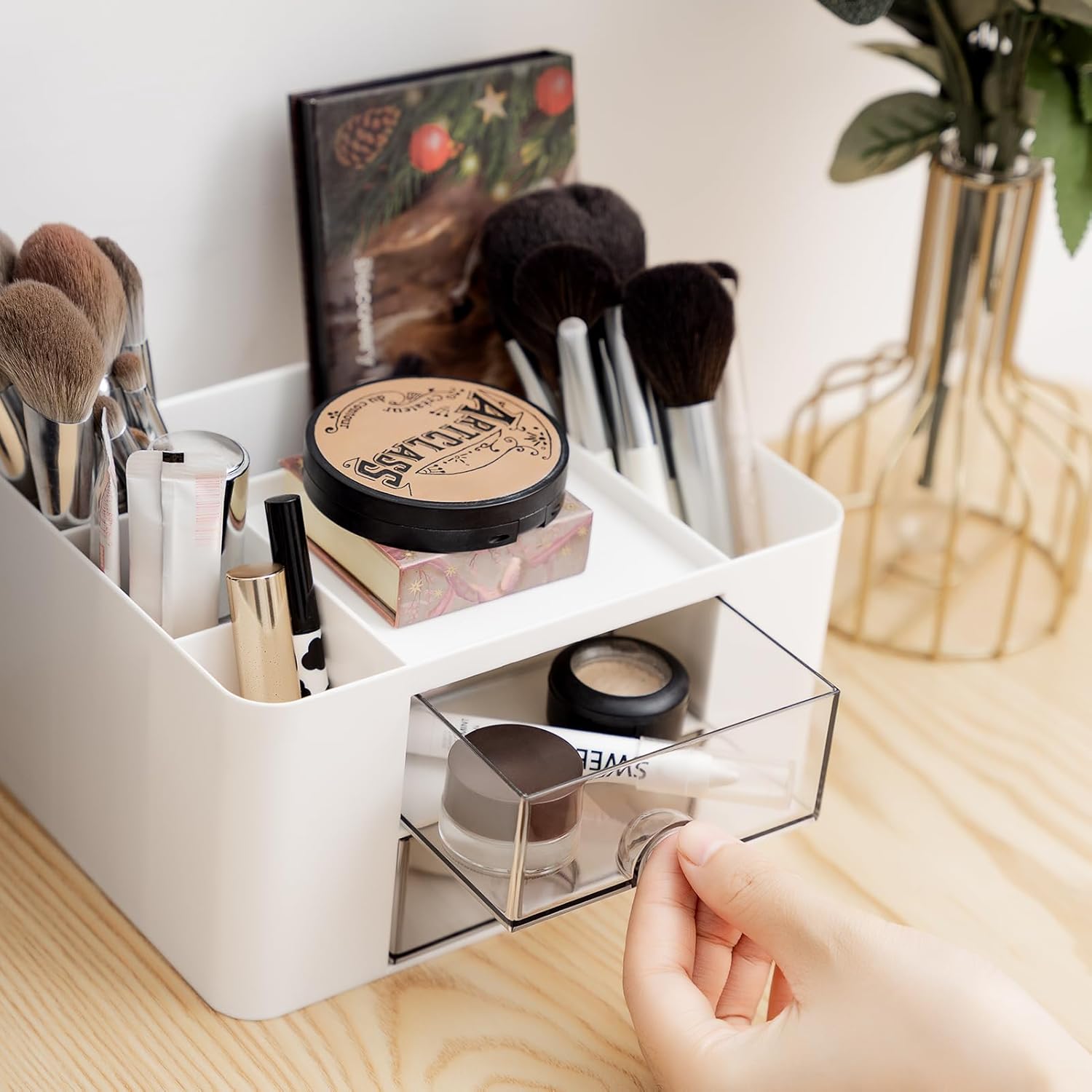 Thumbnail 6 de RISEMART Desk Organiser with 2 Drawers