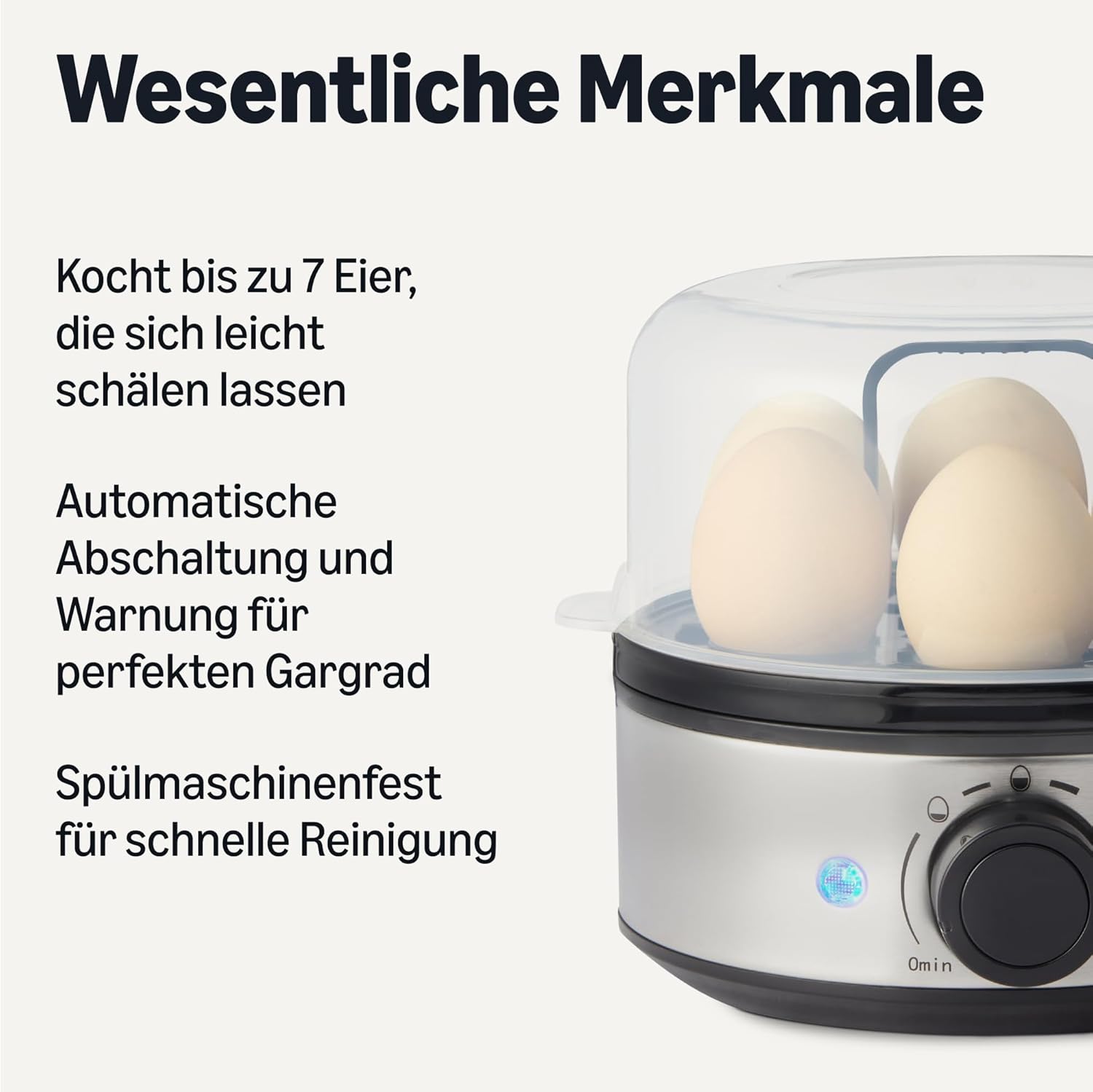Thumbnail 1 de Amazon Basics Eierkocher und Pochierer 7 Eier