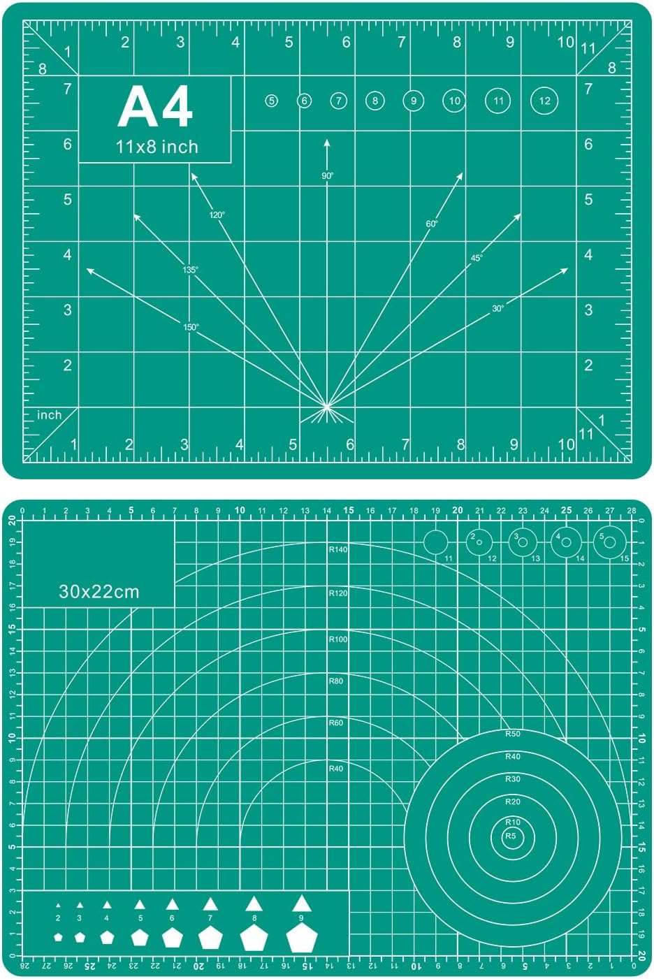 Thumbnail 6 de Tujurich Self Healing Double-Sided Cutting Mat, 23" x 35" (Rotary & Craft Use), Green