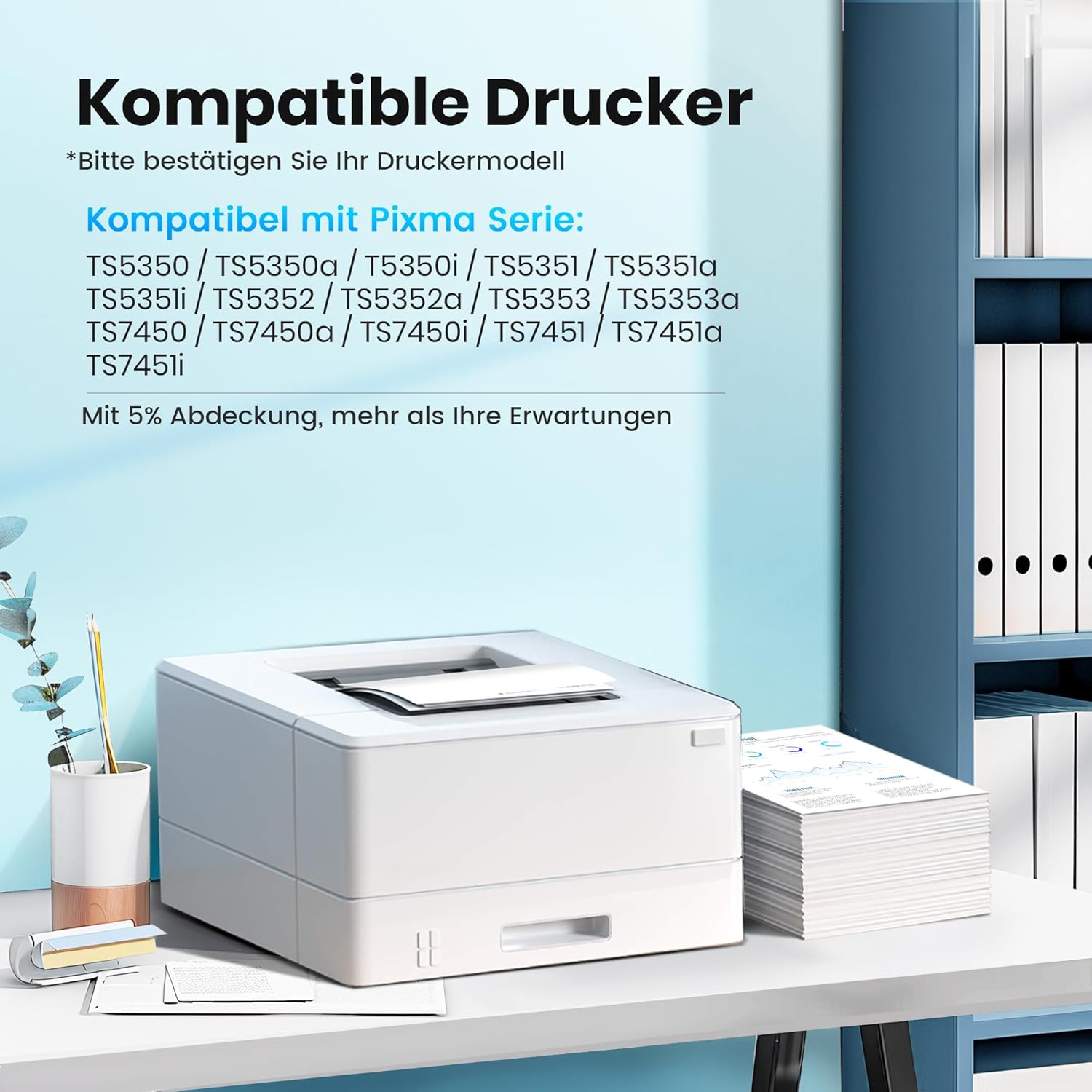 Thumbnail 1 de Glliter 560 XL & 561 XL Patronen kompatibel für Canon Pixma TS-Serie (Schwarz + Farbe) – 2er-Pack