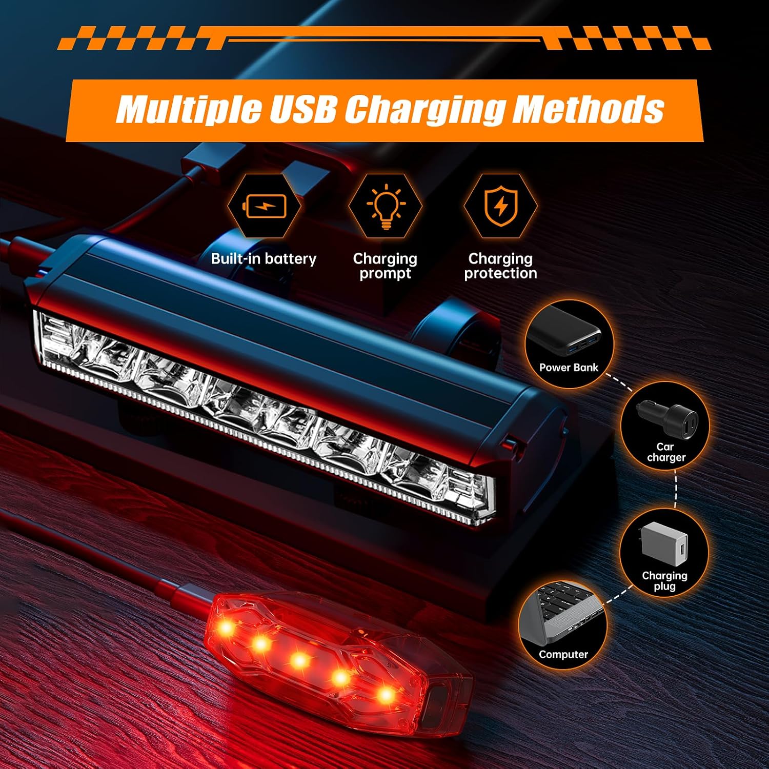 Detalle 2 de IPSXP Super alto Lumens Luce Bicicletta IPX5