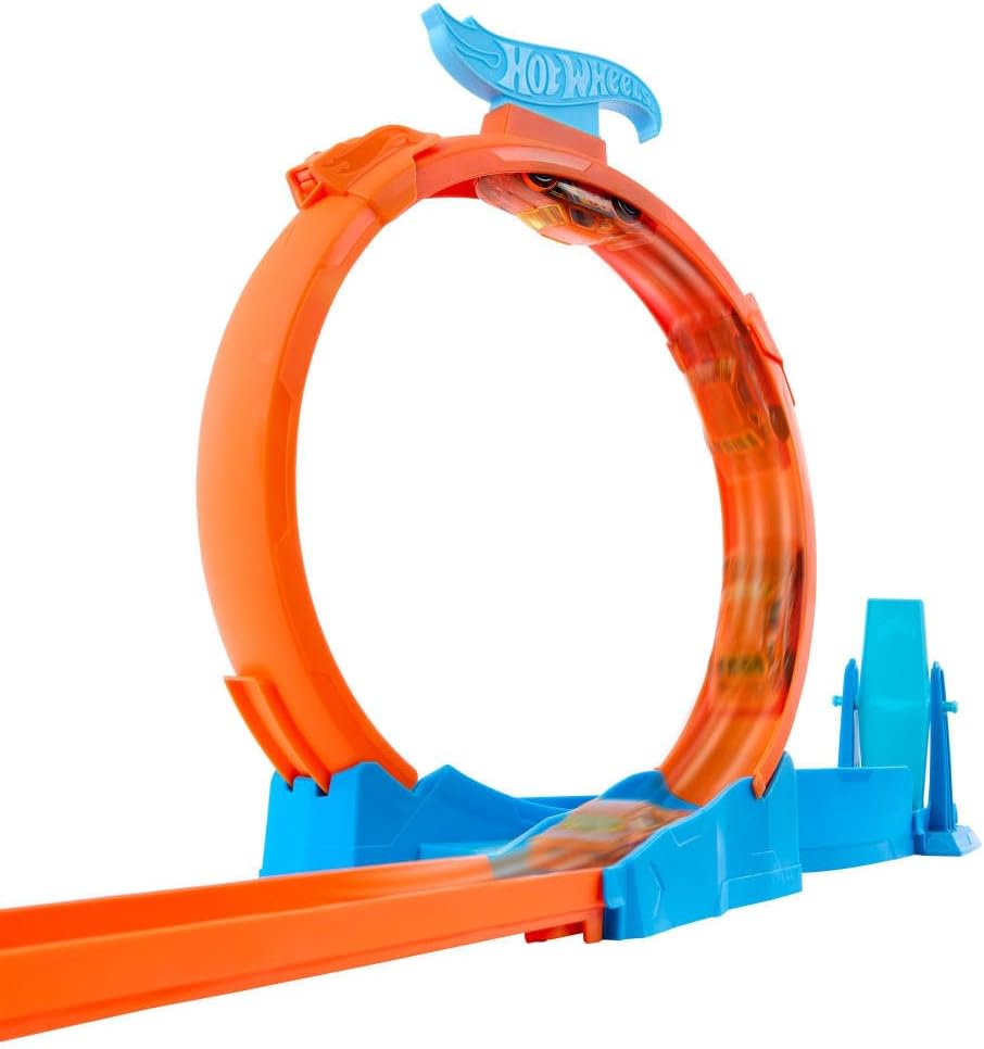 Detalle de Hot Wheels Track Creator Triple Loop Pack with 1:64 Scale Vehicle (JDW39)