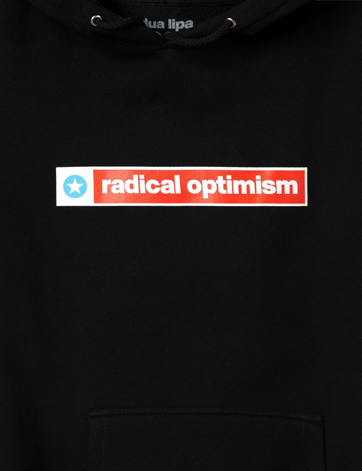 Detalle 2 de Dua Lipa Radical Optimism Logo – unisexowa bluza z kapturem, oficjalny merch