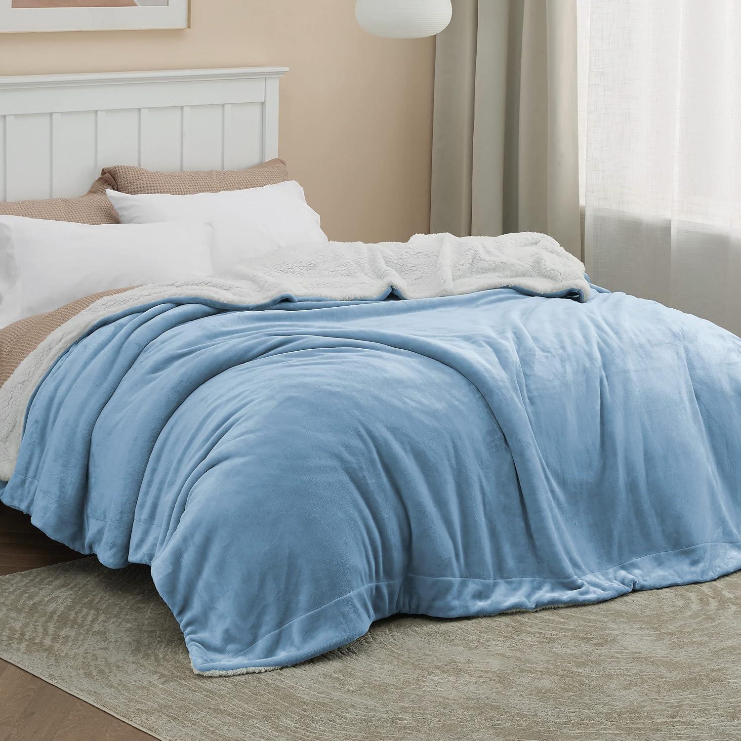 Thumbnail 2 de BEDSURE Kuscheldecke Sherpa Warm 220x240 cm