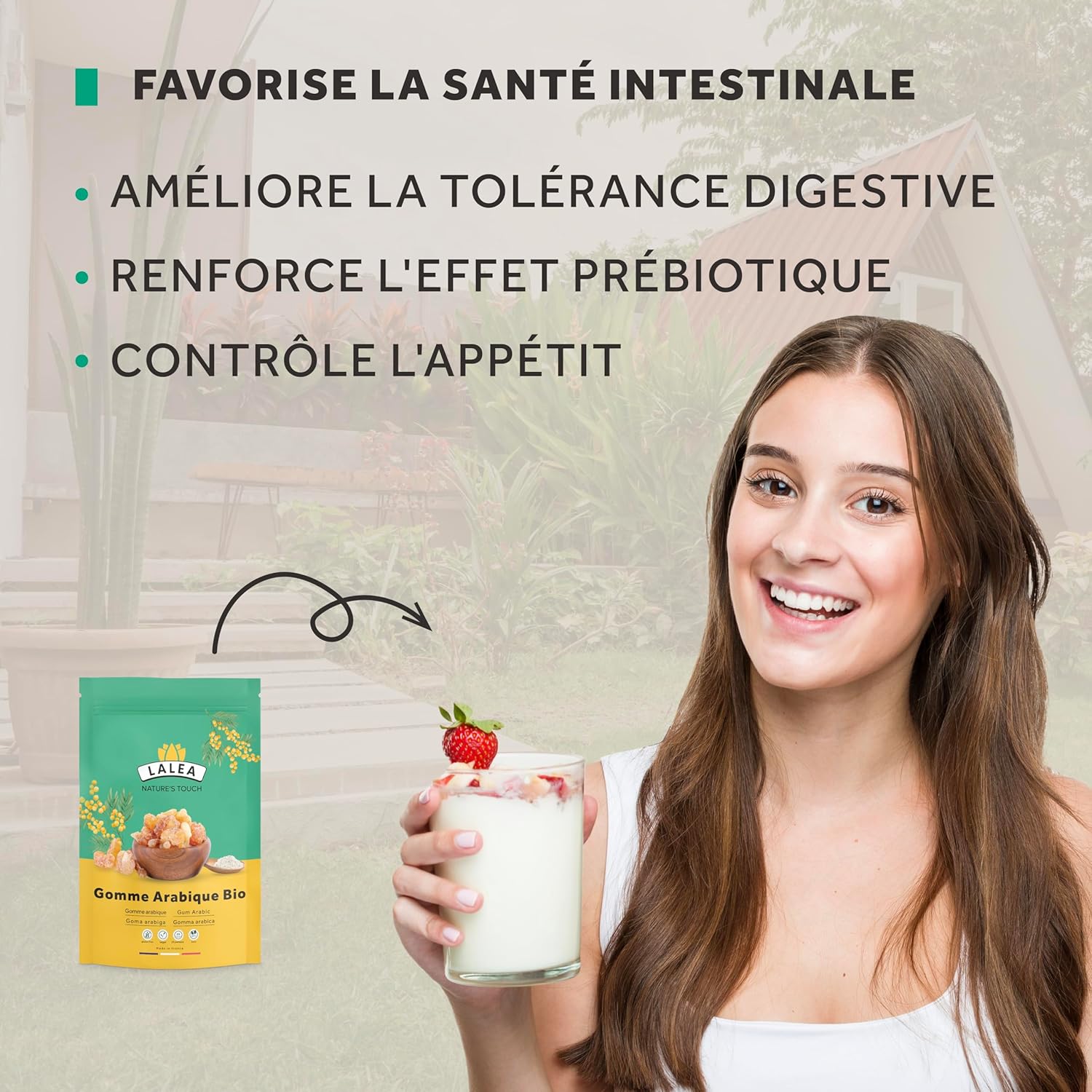 Thumbnail 2 de Gomme arabique bio en poudre - Poudre de fibre alimentaire de gomme d'acacia (150 g), vegan et keto