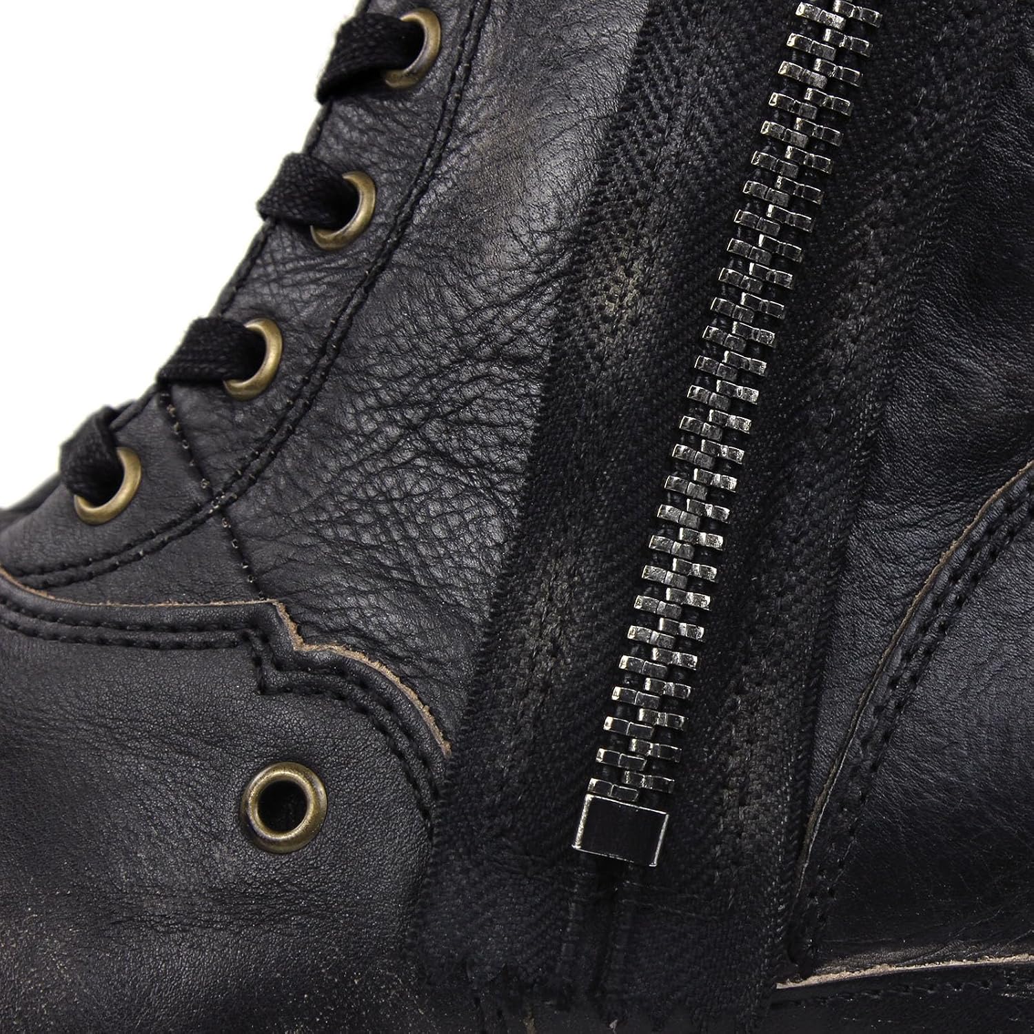 Detalle de OSSTONE Noir rétro – Bottes de Moto Cowboy pour hommes OS-5008-8-Retro-FR-R