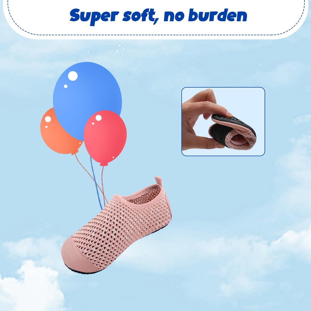Detalle 1 de WateLves Kinder Badeschuhe & Wasserschuhe (Pull-on) mit rutschfester Sohle