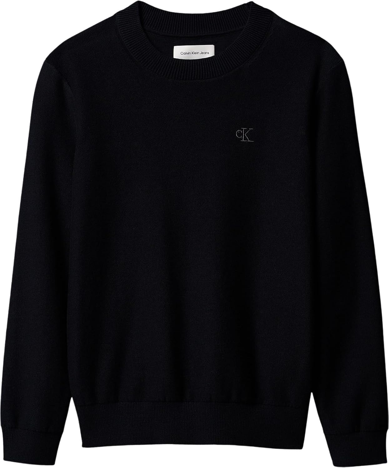 Detalle de Calvin Klein Maglioncino Bambino Art IB0IB02641 – stile autentico e sostenibile per i più piccoli