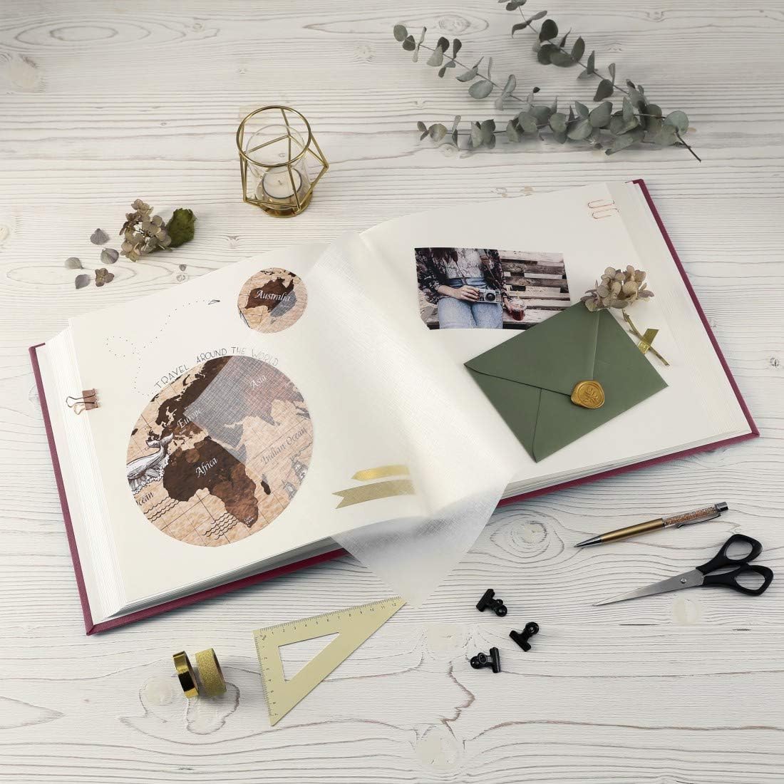 Thumbnail 6 de Hama Jumbo Album (Linen Look) – Wine red, Universal photo album