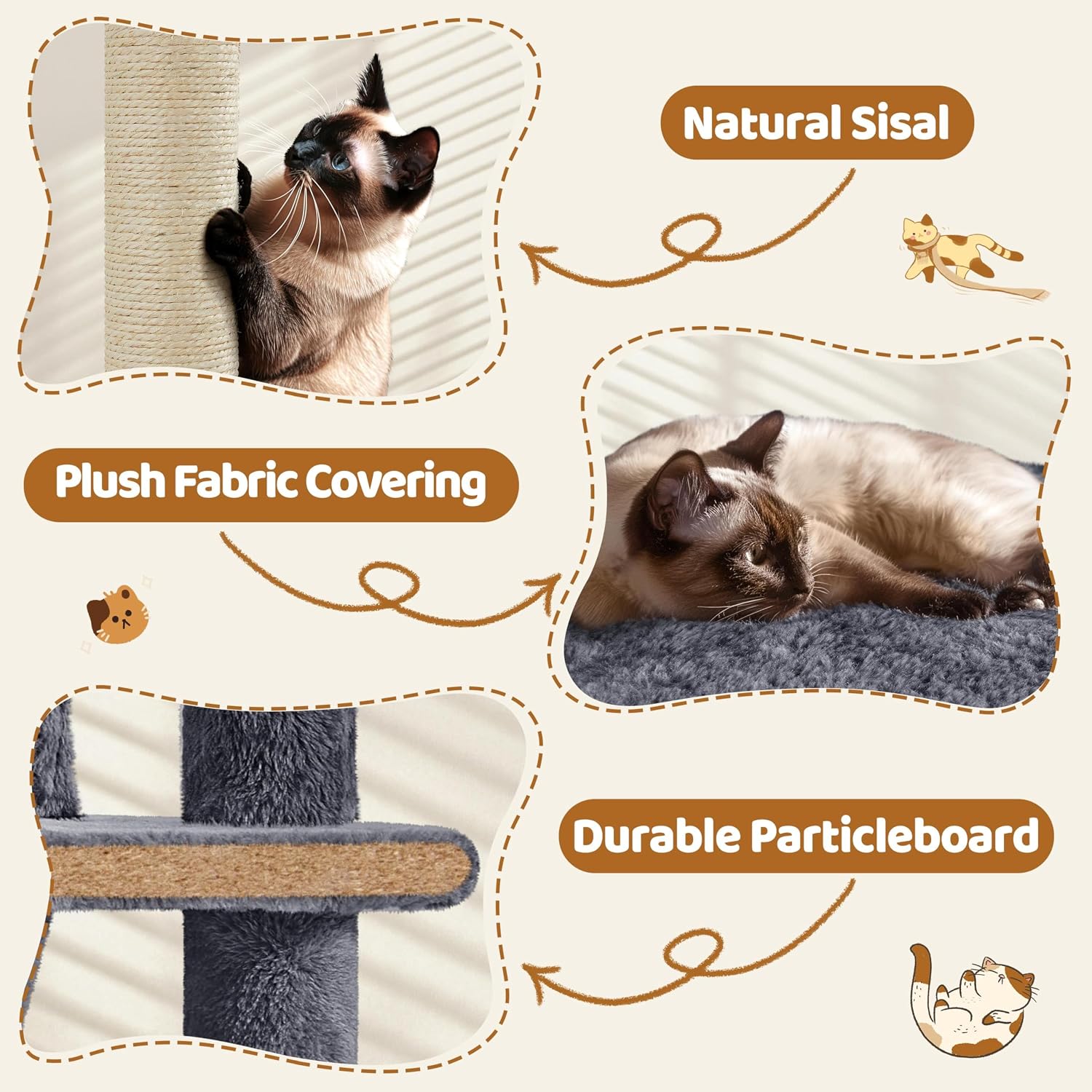 Detalle 2 de Yaheetech Cat Tree, 70-Inch