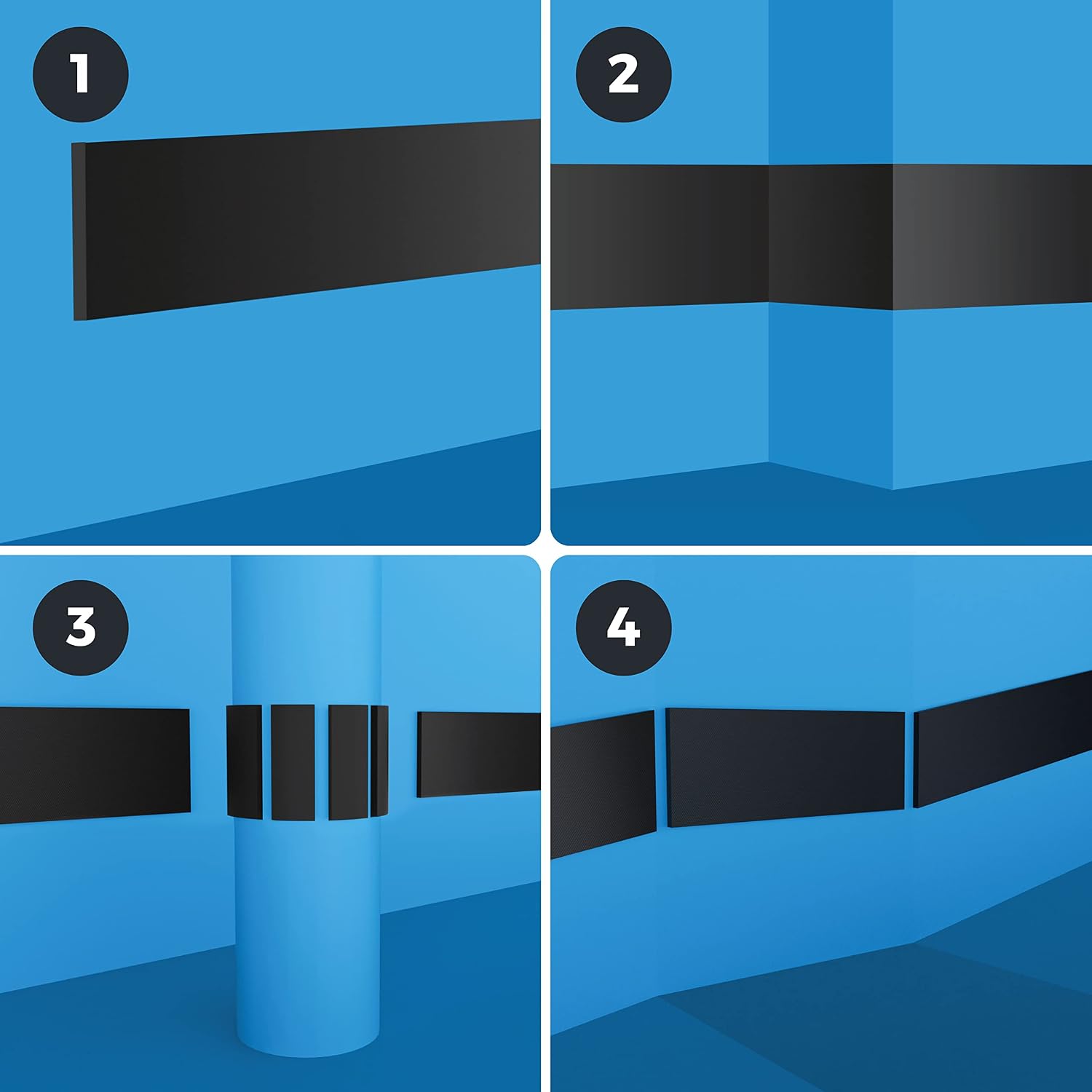 Detalle 2 de STRACKS® 2X Garagen Wandschutz 9mm