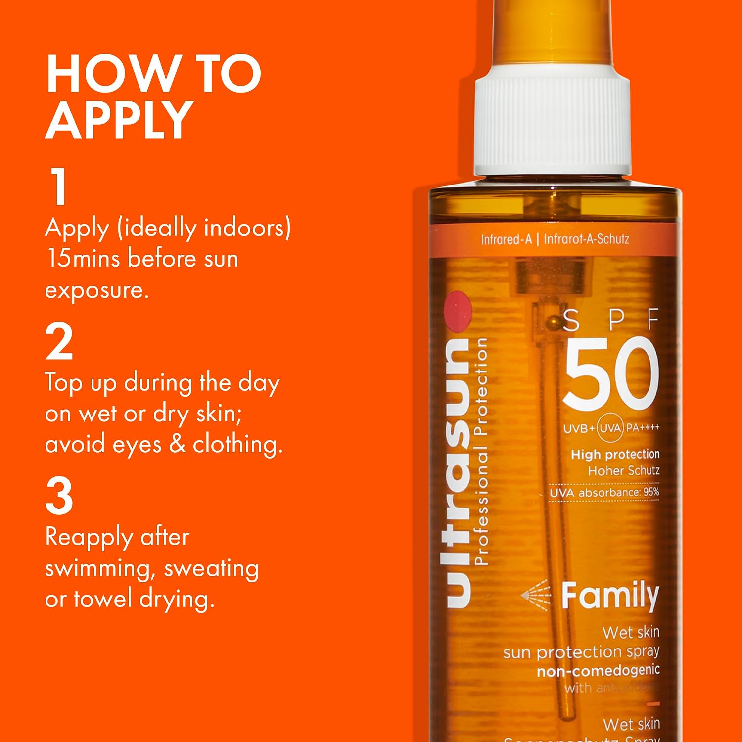 Thumbnail 3 de Ultrasun Family SPF50 Wet Skin Spray Sunscreen, 200ml